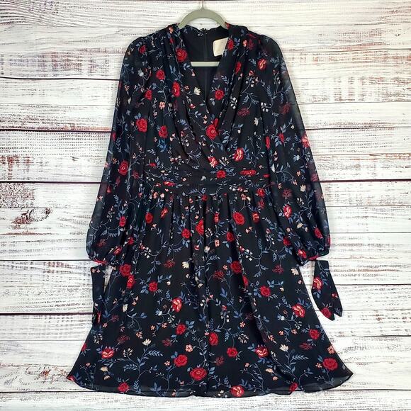 GAL meets Glam Collection Whimsigoth Dress Floral Londyn Black Cherry Fairy 12 - Picture 2 of 16